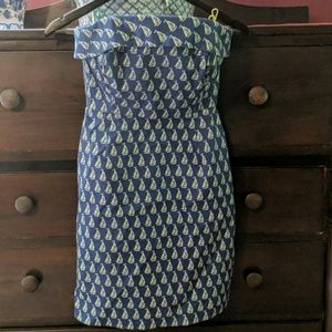 Strapless sailboat mini dress